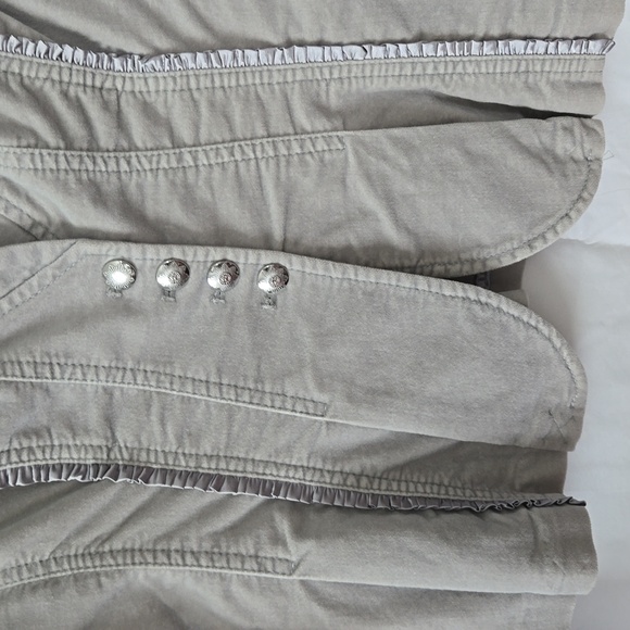 WHBM White House Black Market Grey Velvet Blazer with Grey Satin Trim Sz 4 - Picture 5 of 15